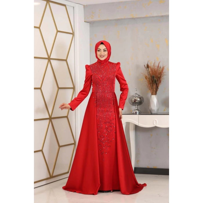 Damla Abiye Kırmızı