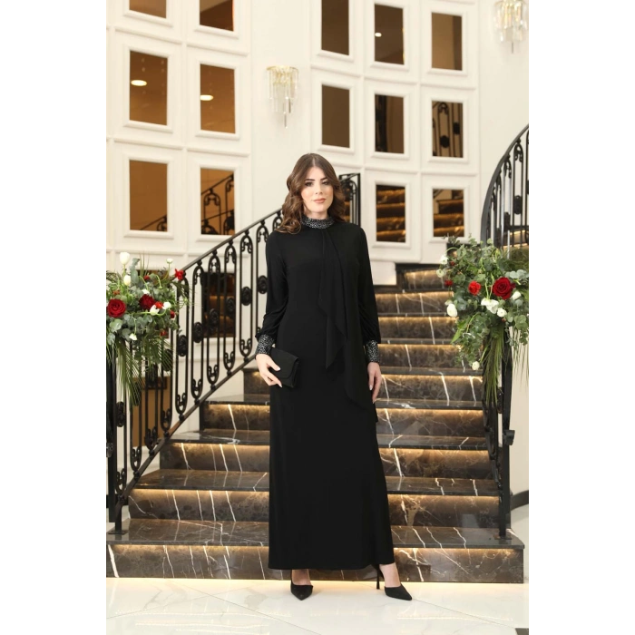 EFSANE ELBİSE SİYAH