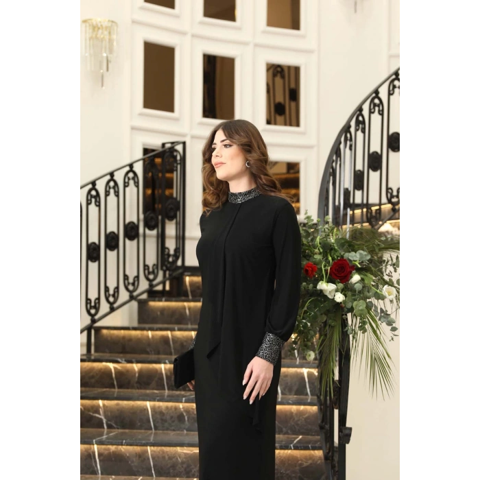 EFSANE ELBİSE SİYAH