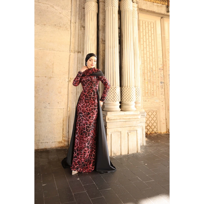 FREZYA ABİYE KIRMIZI