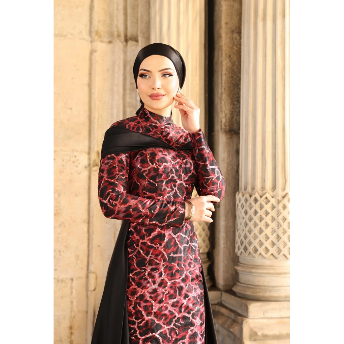 FREZYA ABİYE KIRMIZI