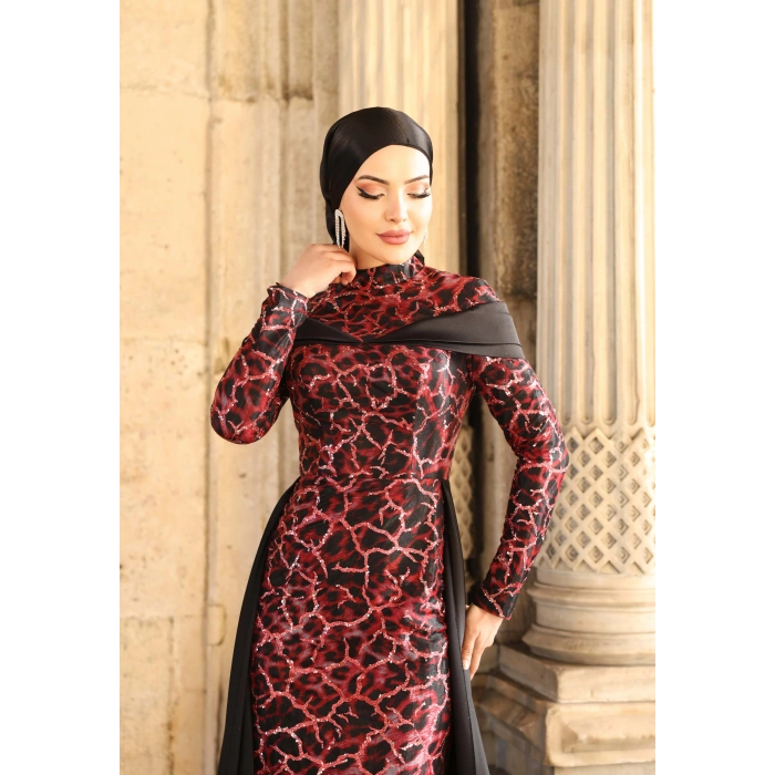 FREZYA ABİYE KIRMIZI