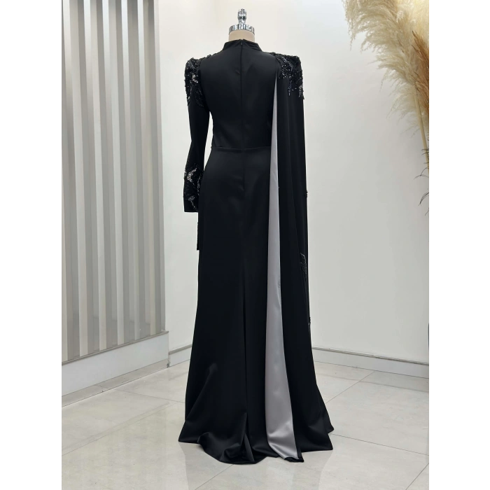 GARNİLİ ABİYE SİYAH