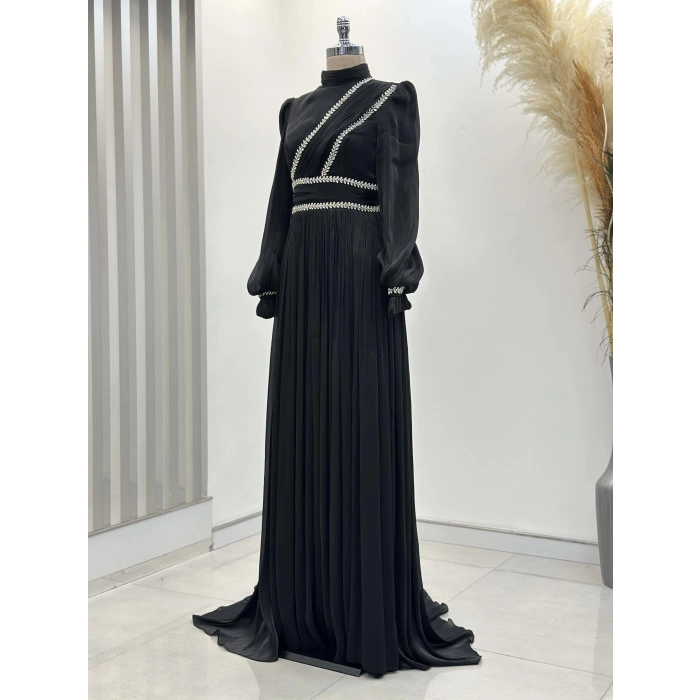 HERMONİE ABİYE SİYAH