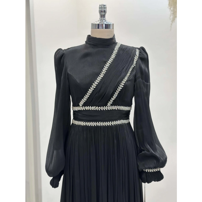 HERMONİE ABİYE SİYAH