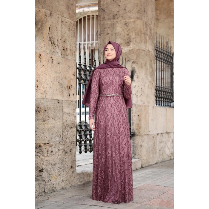 İPEK ELBİSE GÜL KURUSU