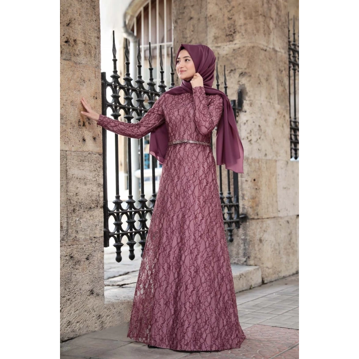 İPEK ELBİSE GÜL KURUSU