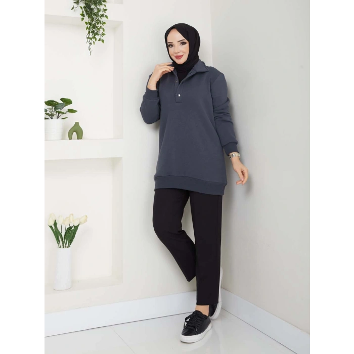 KAPŞONLU SWEATSHİRT ANTRASİT