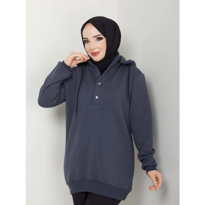 KAPŞONLU SWEATSHİRT ANTRASİT