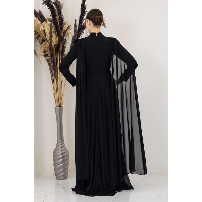 Işıltılı Motif İşlemeli Elif Tulum - Siyah