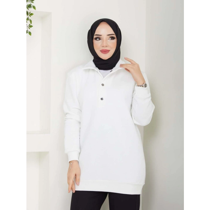 KAPŞONLU SWEATSHİRT EKRU