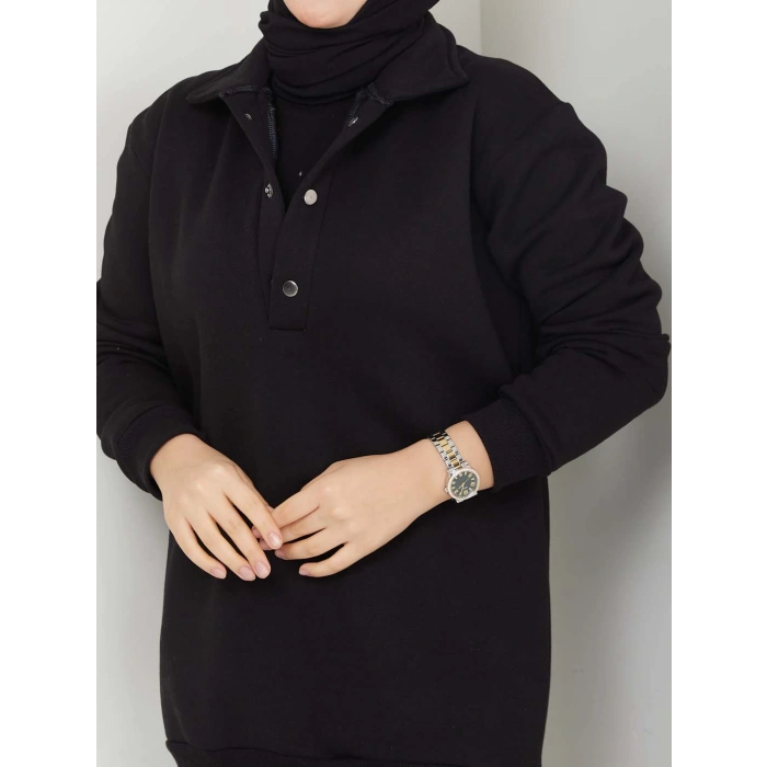 KAPŞONLU SWEATSHİRT SİYAH