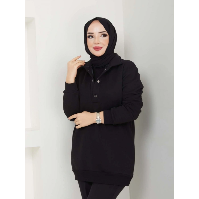 KAPŞONLU SWEATSHİRT SİYAH