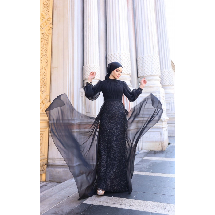 LAVANTA ABİYE SİYAH