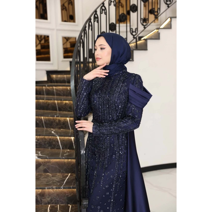 MANOLYA ABİYE LACİVERT