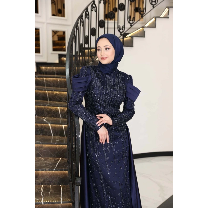 MANOLYA ABİYE LACİVERT