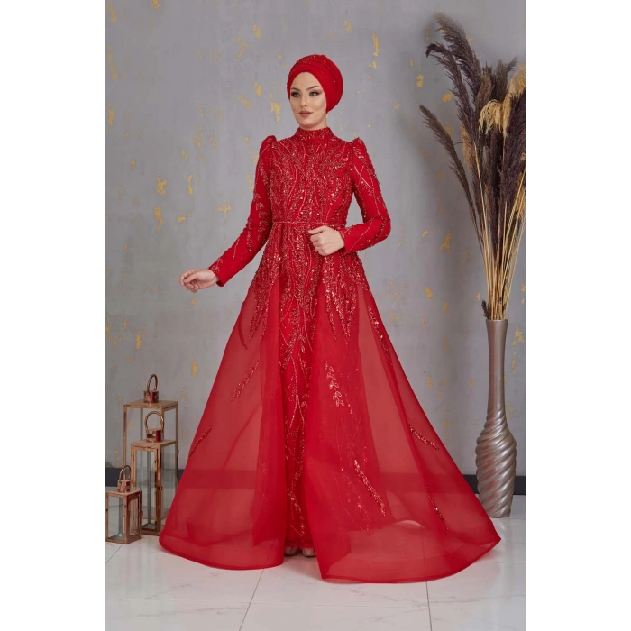 MİHRİMAH ABİYE KIRMIZI