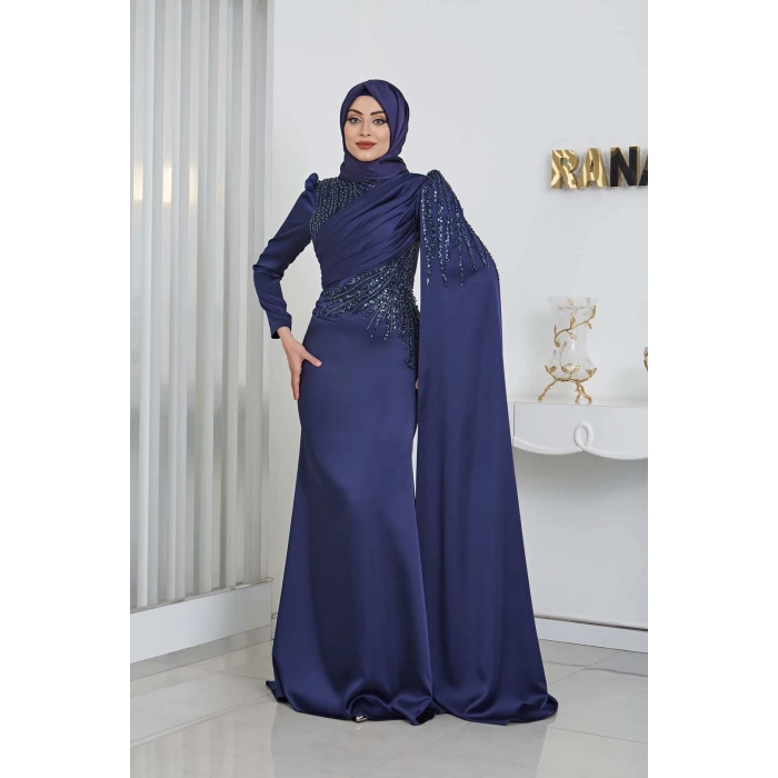 NOURA ABİYE LACİVERT