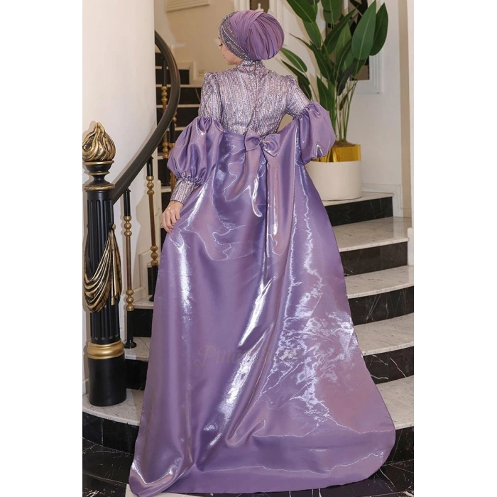 Pınar Şems Ahsen Abiye Lila