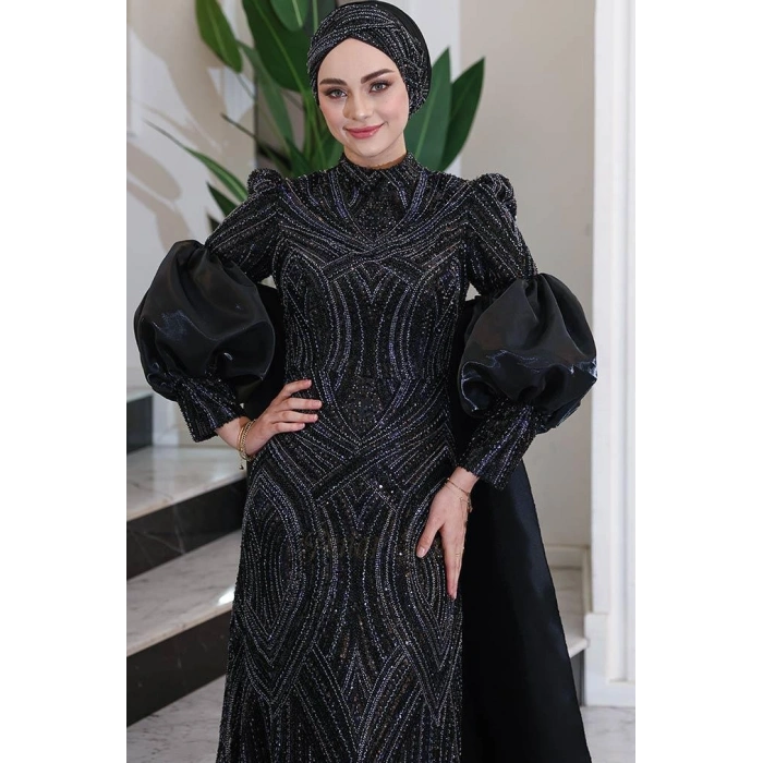 Pınar Şems Ahsen Abiye Siyah