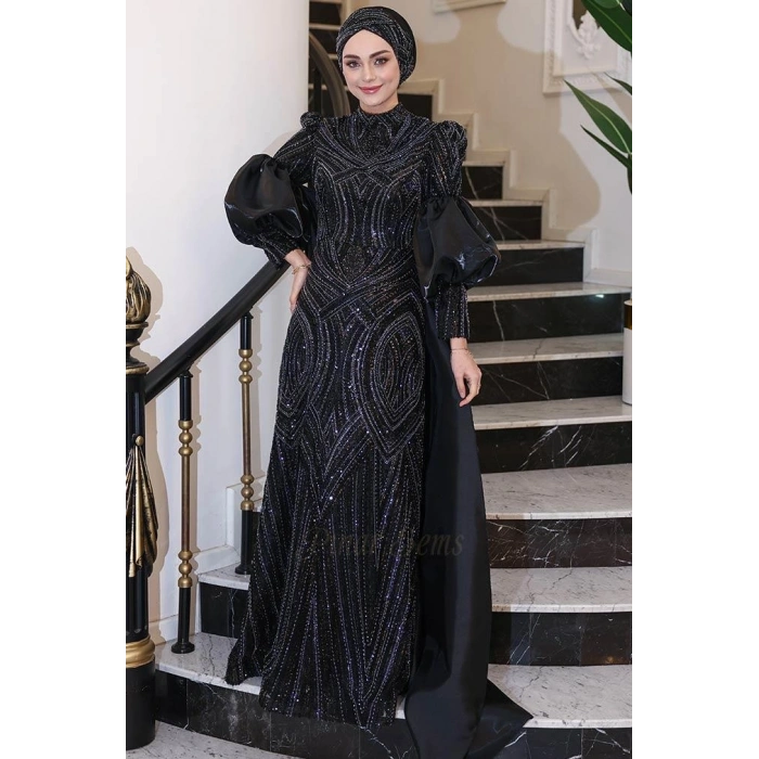 Pınar Şems Ahsen Abiye Siyah