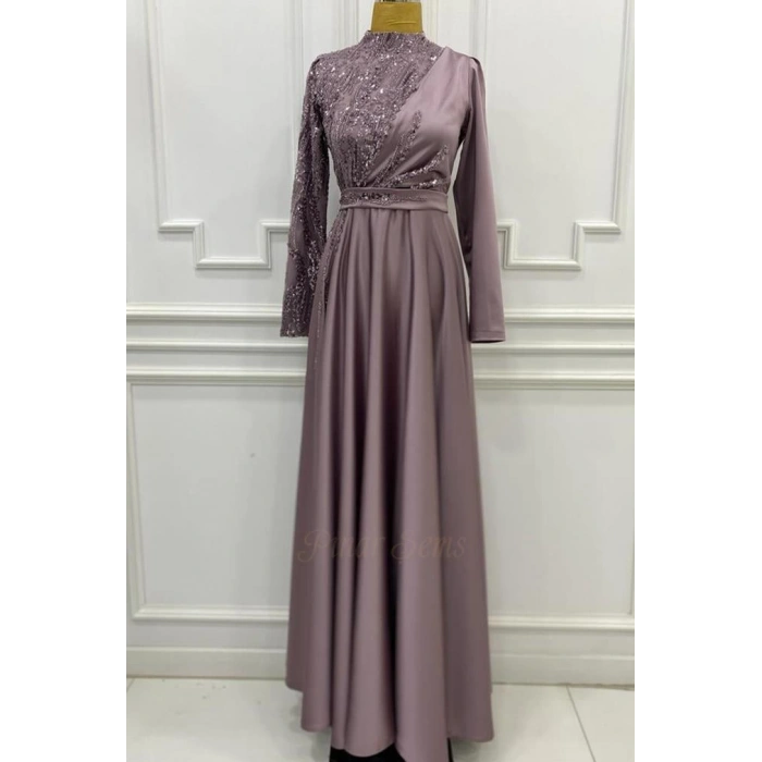 Pınar Şems Akgül Abiye Lila