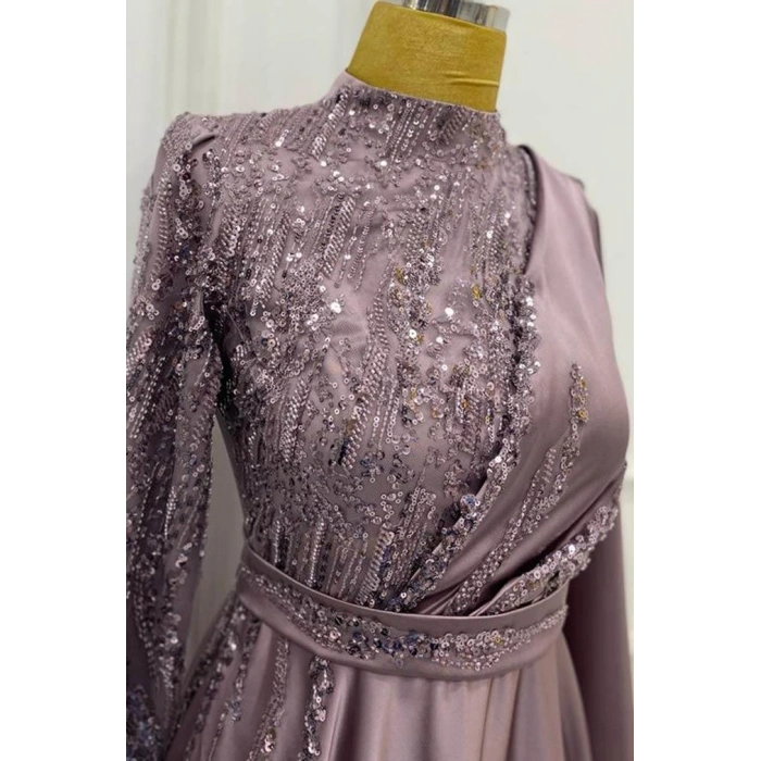 Pınar Şems Akgül Abiye Lila