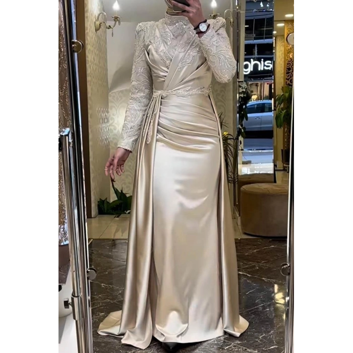 Pınar Şems Akra Abiye Gold