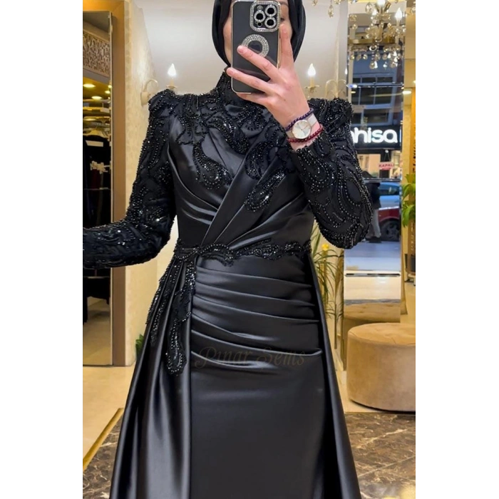 Pınar Şems Akra Abiye Siyah