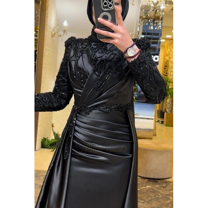 Pınar Şems Akra Abiye Siyah