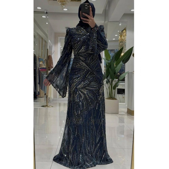 Pınar Şems Aksu Abiye Lacivert