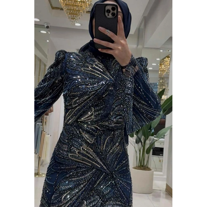 Pınar Şems Aksu Abiye Lacivert