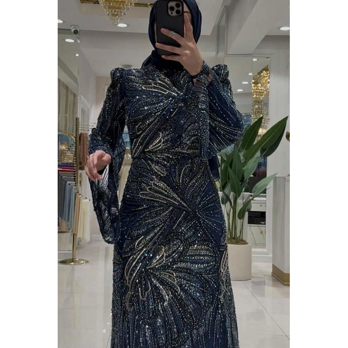 Pınar Şems Aksu Abiye Lacivert