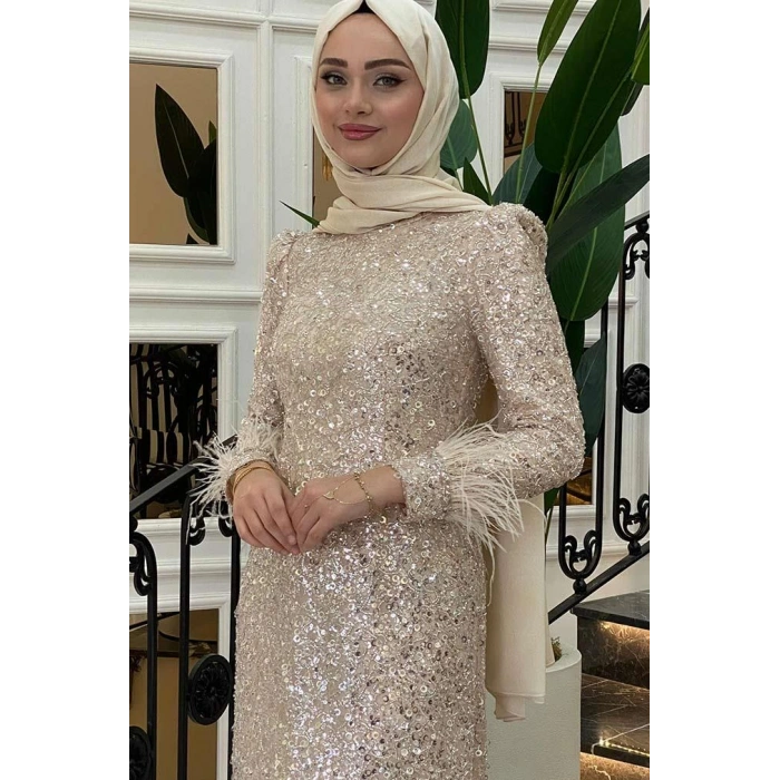 Pınar Şems Angel Abiye Gold