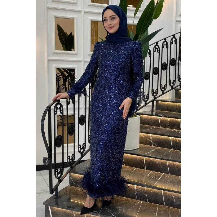 Pınar Şems Angel Abiye Lacivert