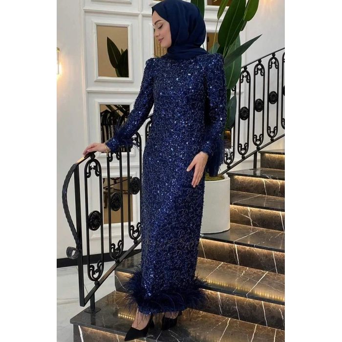 Pınar Şems Angel Abiye Lacivert