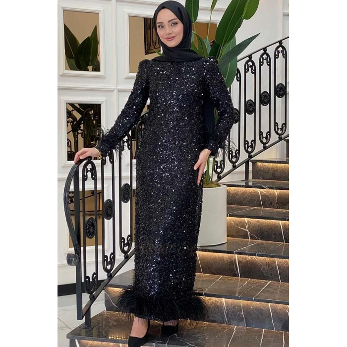 Pınar Şems Angel Abiye Siyah