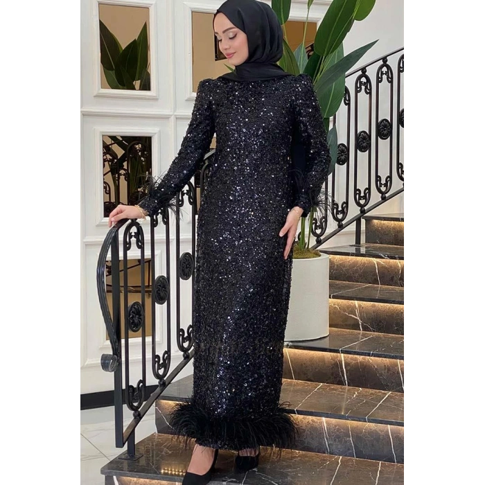 Pınar Şems Angel Abiye Siyah