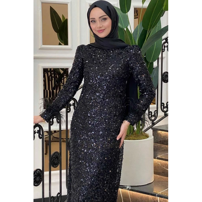 Pınar Şems Angel Abiye Siyah