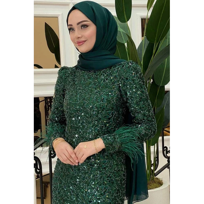 Pınar Şems Angel Abiye Zümrüt