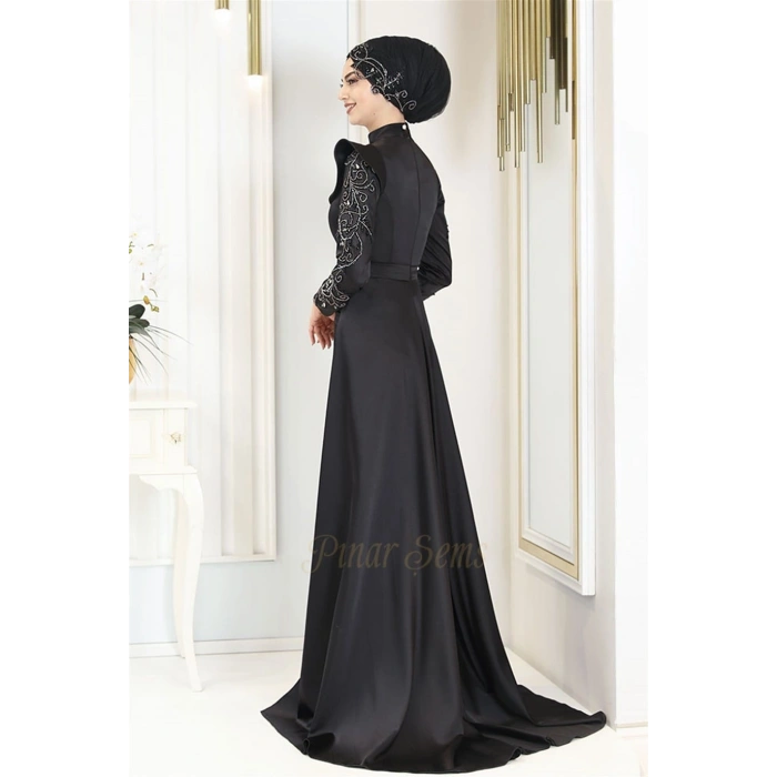 Pınar Şems Anka Abiye Siyah