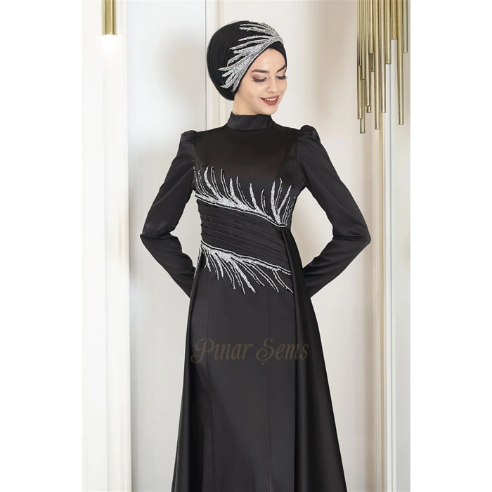 Pınar Şems Anka Abiye Siyah