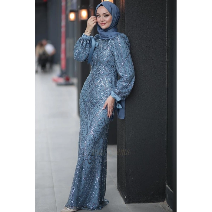 Pınar Şems Aylin Abiye İndigo