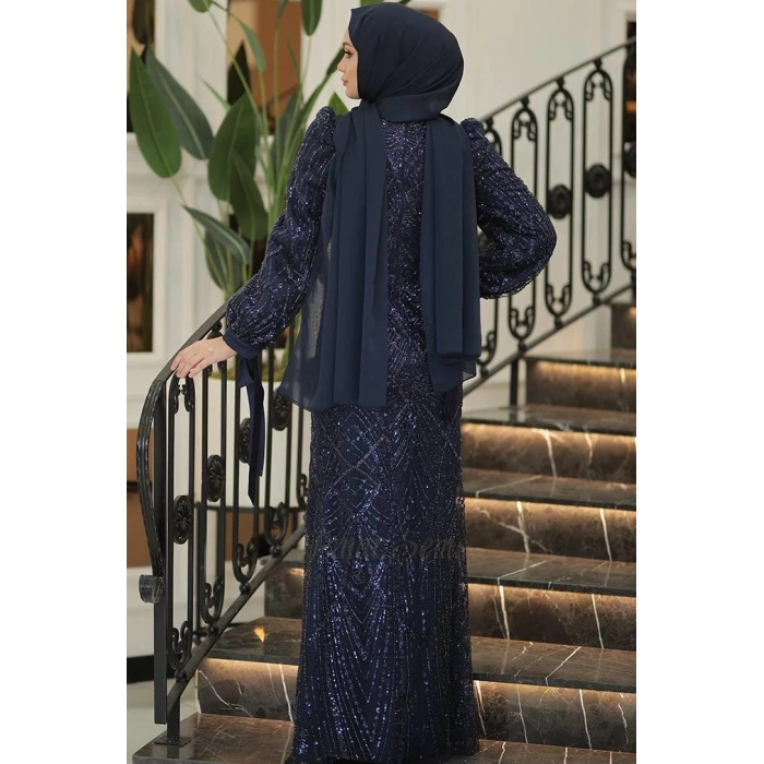 Pınar Şems Aylin Abiye Lacivert