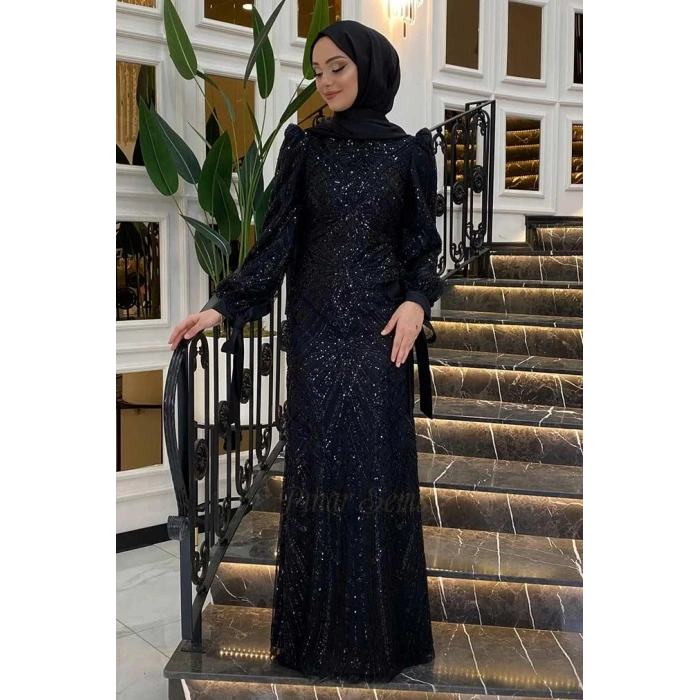 Pınar Şems Aylin Abiye Siyah