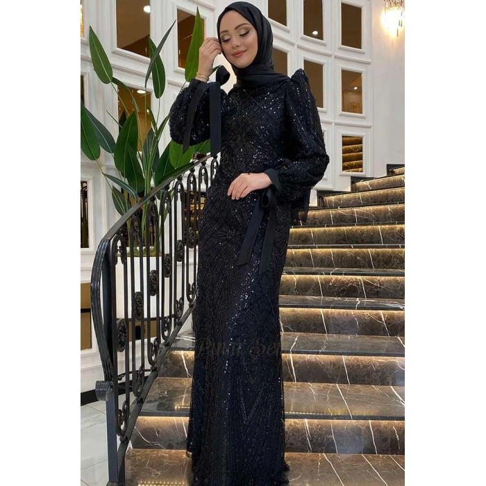 Pınar Şems Aylin Abiye Siyah