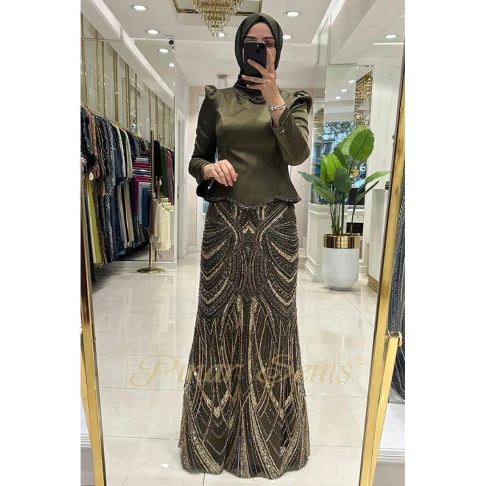 Pınar Şems Berceste Abiye Haki