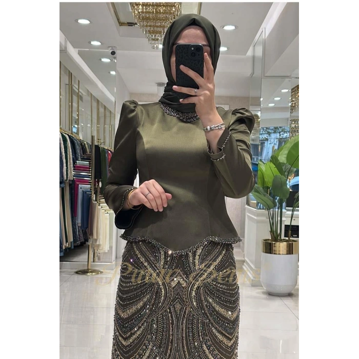 Pınar Şems Berceste Abiye Haki