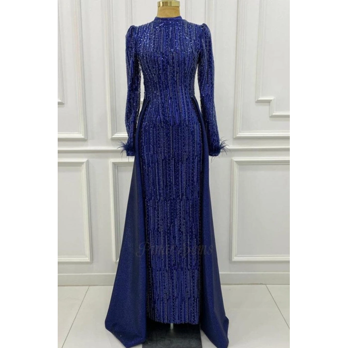 Pınar Şems Berfu Abiye Mavi