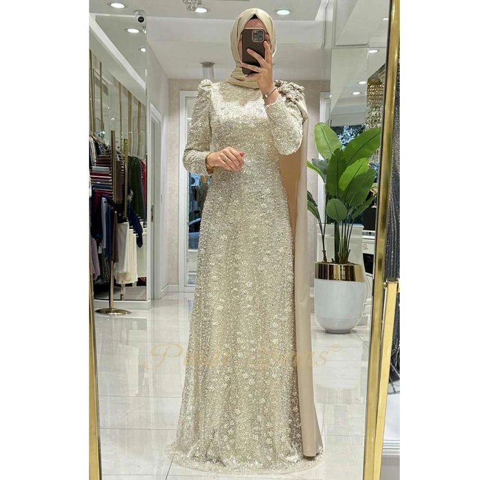 Pınar Şems Berrin Abiye Krem